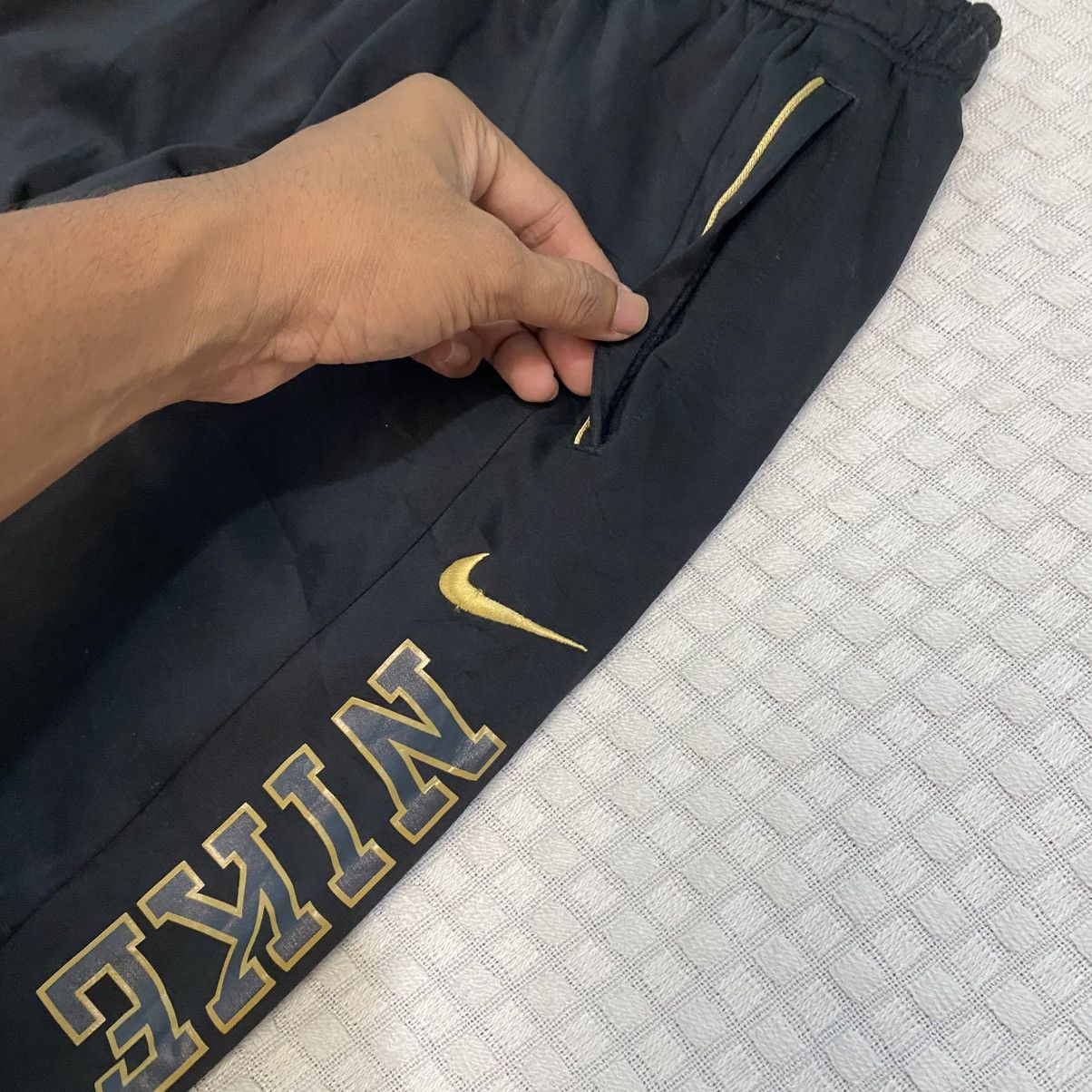 Carhartt Wip × Nike 💥 VINTAGE NIKE SUPER BAGGY 90S WIDE LEG TRACK PANTS Y2K Size US 32 / EU 48 - 6 Thumbnail
