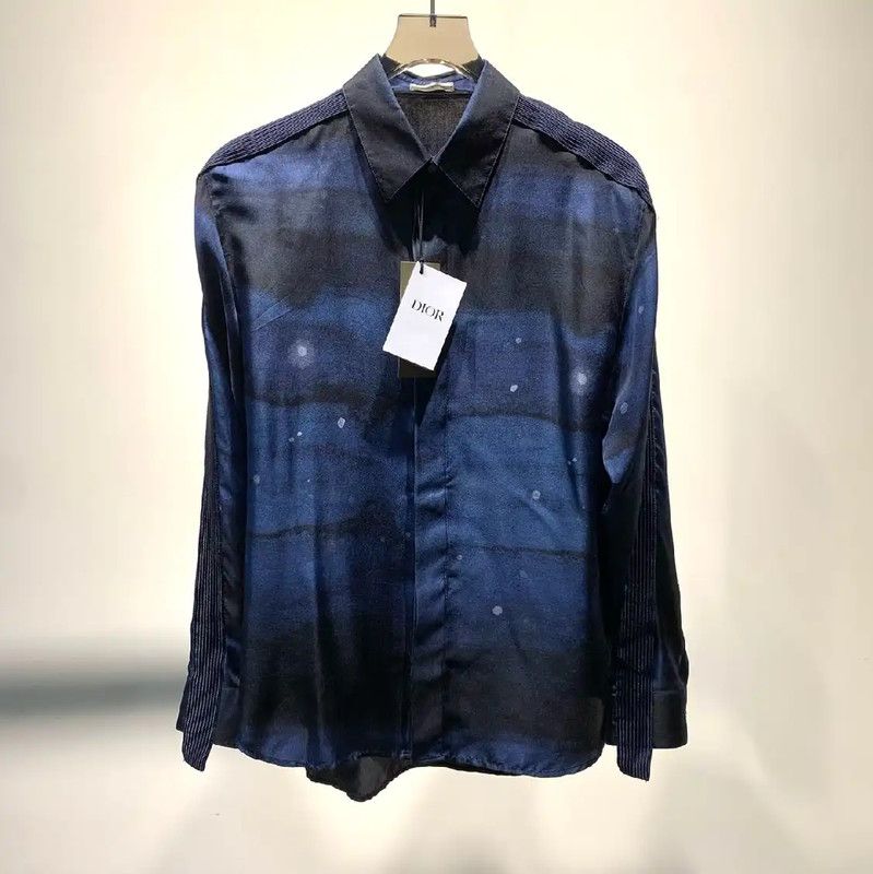 Dior Dior Black Silk Long Sleeve Shirt for Men 0089 Size US M / EU 48-50 / 2 - 1 Thumbnail
