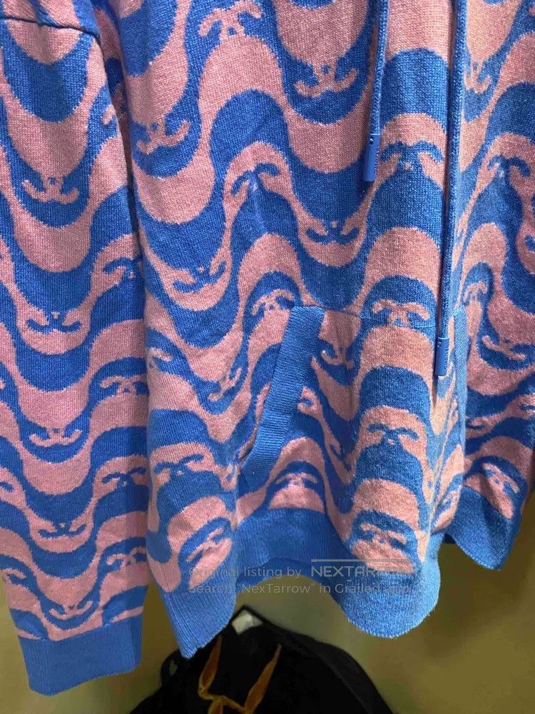 Chanel Chanel 21p blue and pink corrugated knitted hooded sweater Size XS / US 0-2 / IT 36-38 - 3 Thumbnail