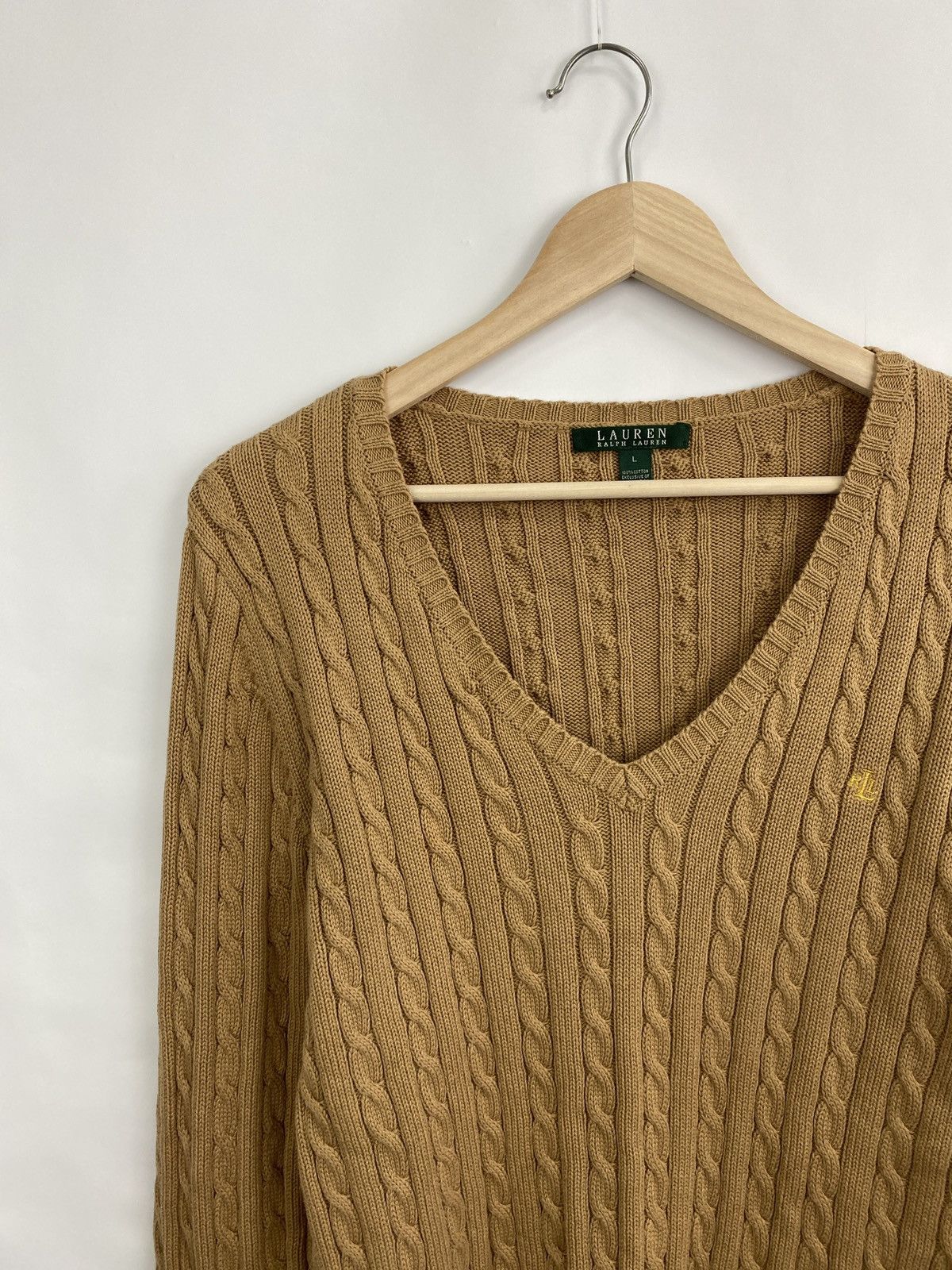 Lauren Ralph Lauren Ralph Lauren RLL Gold Logo Green Label sweater retro wmns Size L / US 10 / IT 46 - 2 Thumbnail