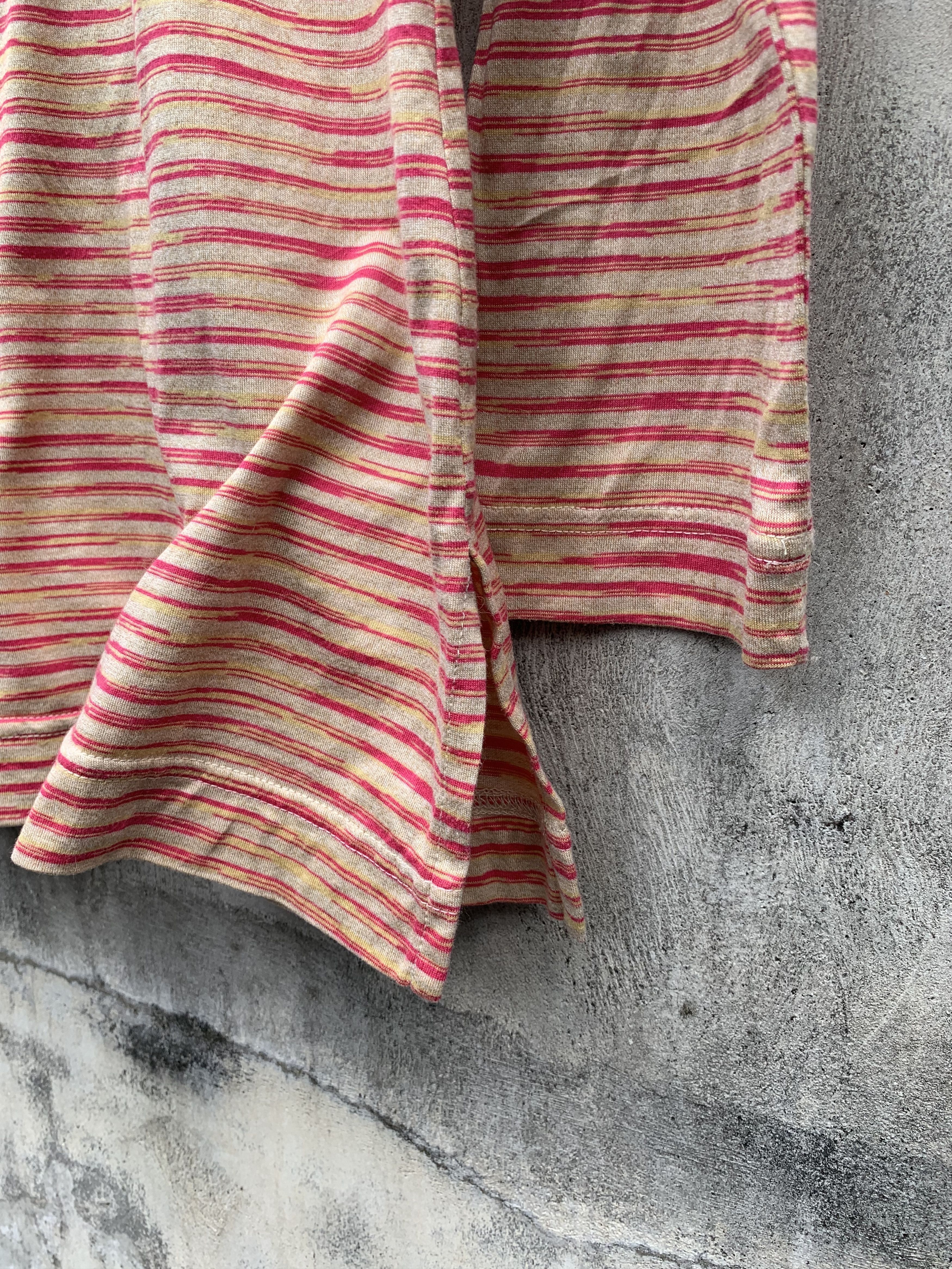 Missoni Vintage Missoni Intimo Stripes Longsleeve Top Tee Size M / US 6-8 / IT 42-44 - 3 Thumbnail