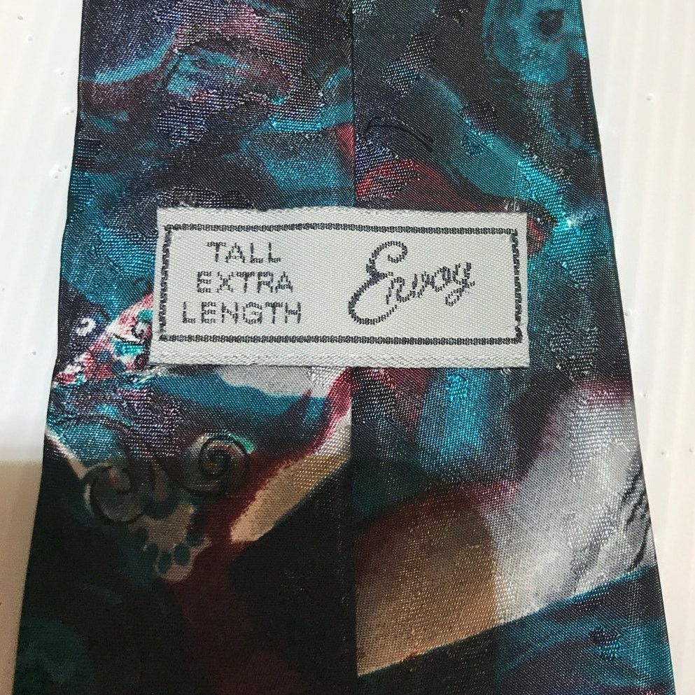 Other Envoy Abstract Tall Extra Length Wide Mens Necktie Size ONE SIZE - 4 Thumbnail