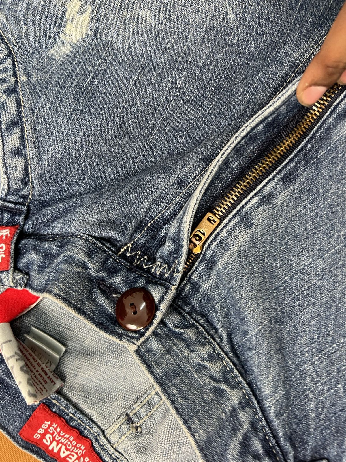 JNCO × Southpole × Vintage Rare vintage jnco crown embroidery denim jort Size US 35 - 4 Thumbnail