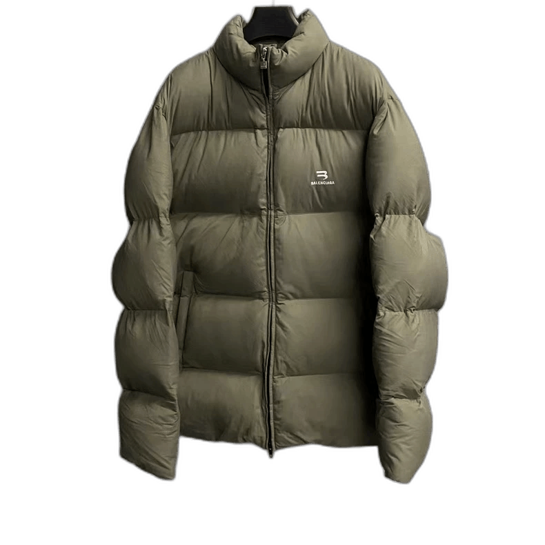 Balenciaga Brown Logo Puffer Jacket-yf