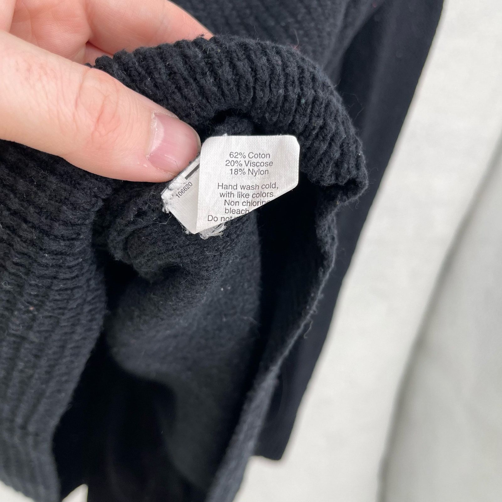 Madewell Madewell Black Back Zip Crewneck Sweater Women's XS Size XS / US 0-2 / IT 36-38 - 6 Thumbnail