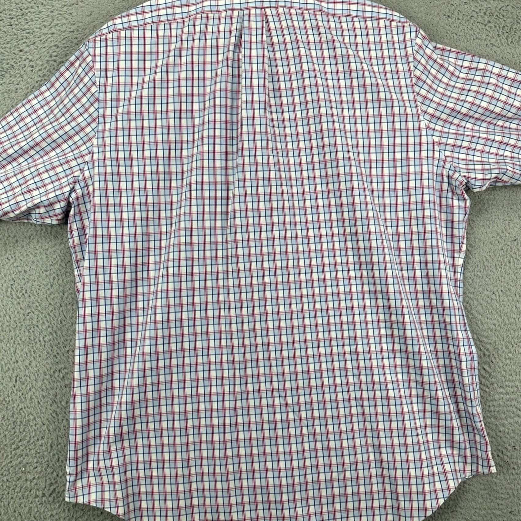 Banana Republic Banana Republic Button-Up Shirt Plaid Classic Fit Mens XL Red Blue Pocket Size US XL / EU 56 / 4 - 3 Thumbnail
