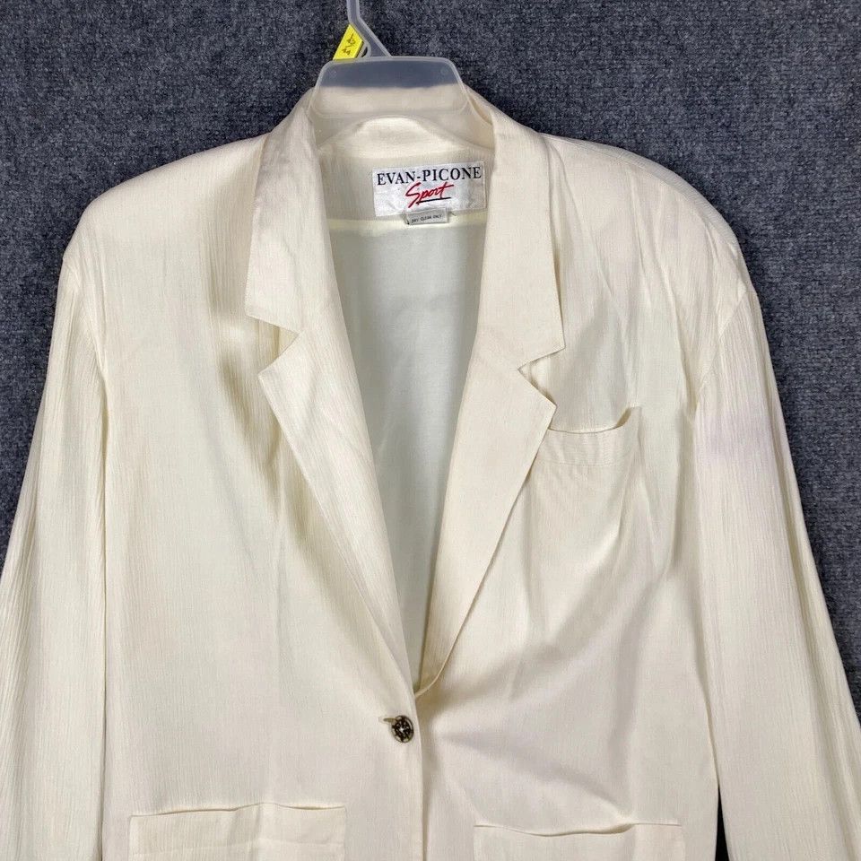 Evan Picone Evan Picone Sport Coat Jacket Women's Small 100% Rayon Size S / US 4 / IT 40 - 2 Thumbnail