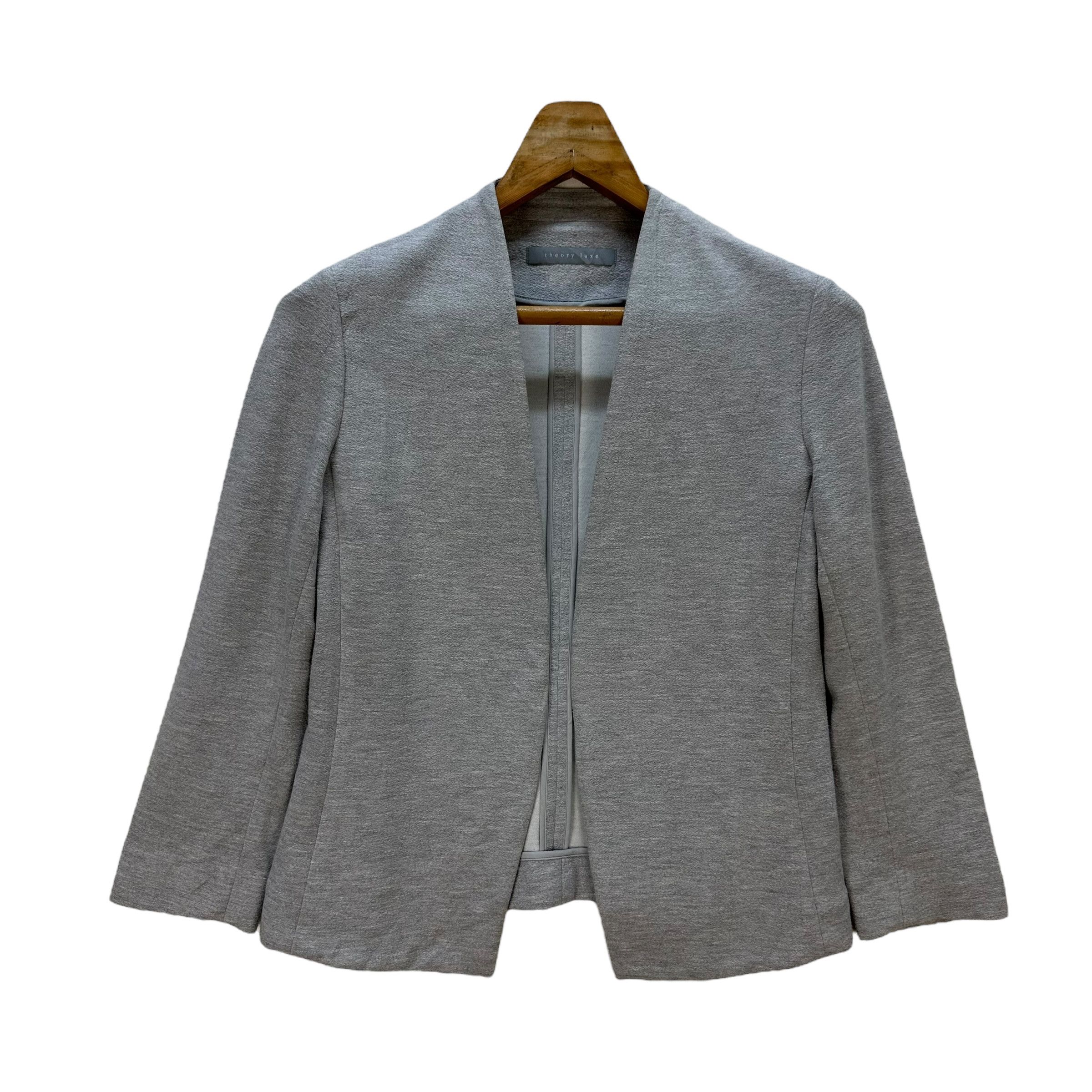 Theory THEORY LUXE Buttonless Gray Suit Jacket Blazer #A68-1628 Size S / US 4 / IT 40 - 1 Thumbnail