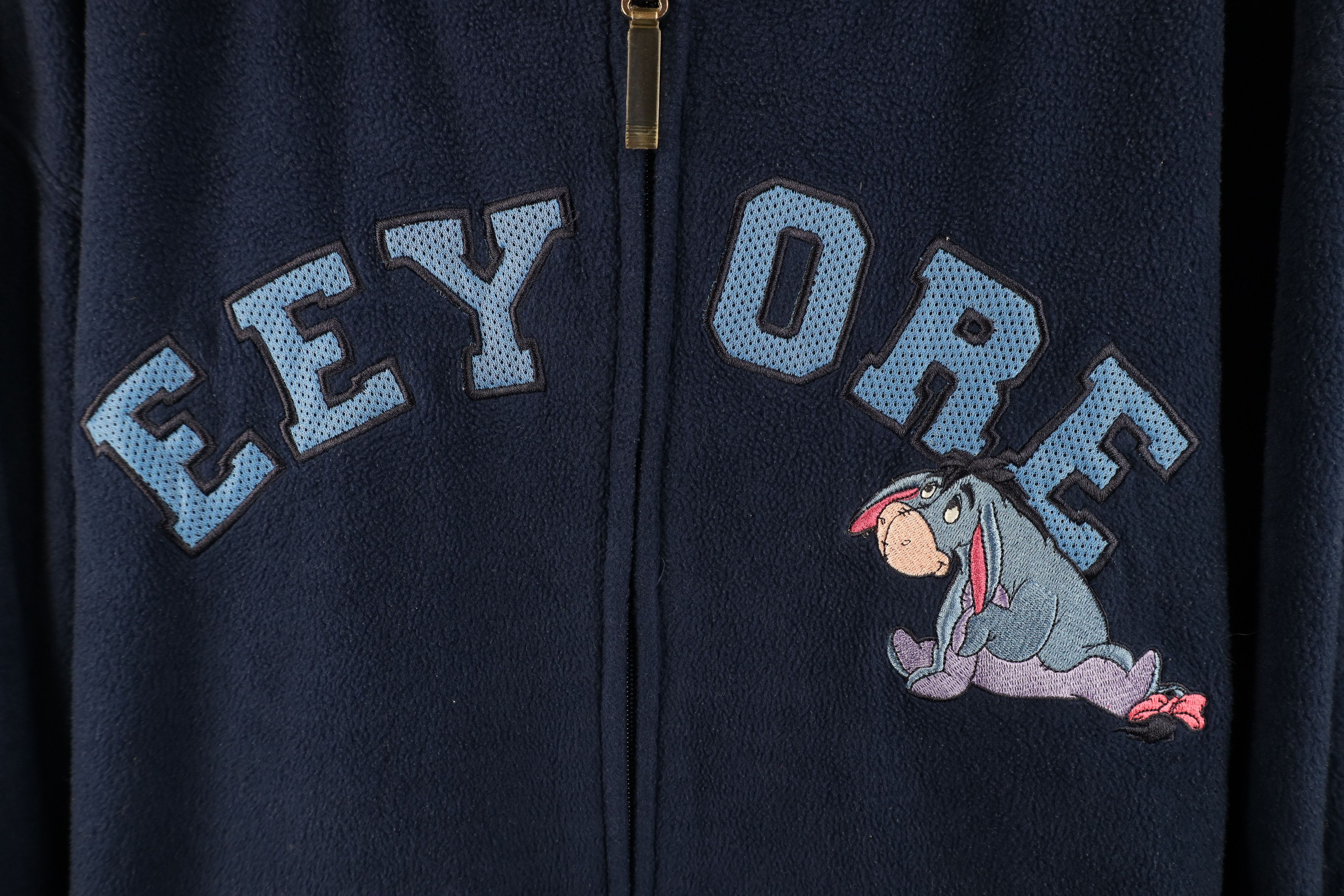 Disney Vintage 90s Disney Winnie the Pooh Eeyore Fleece Hoodie Blue Size XXL / US 16-18 / IT 52-54 - 4 Thumbnail