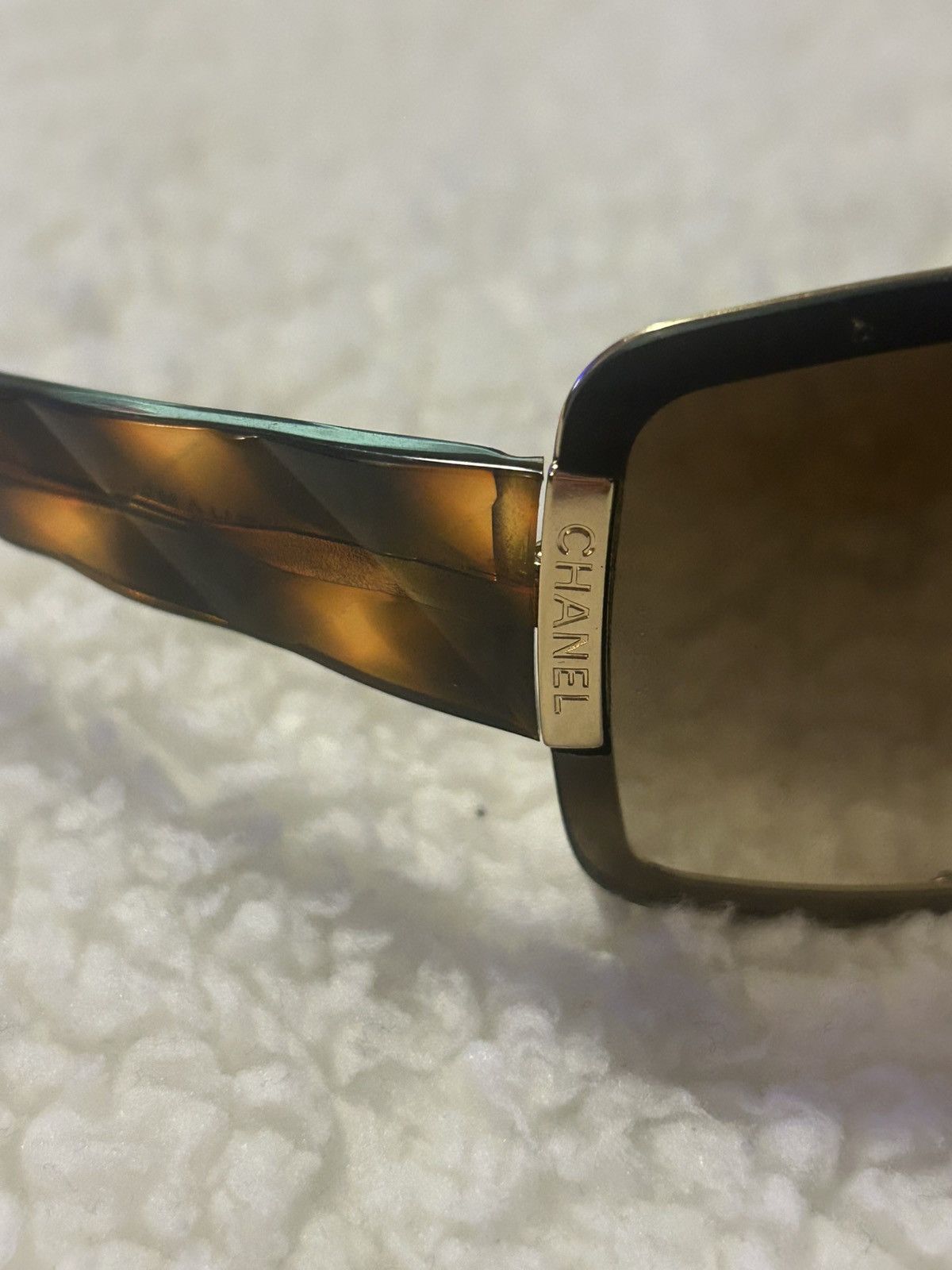 Chanel Chanel tortoise shell gold brown mask sunglasses vintage Size ONE SIZE - 16 Thumbnail