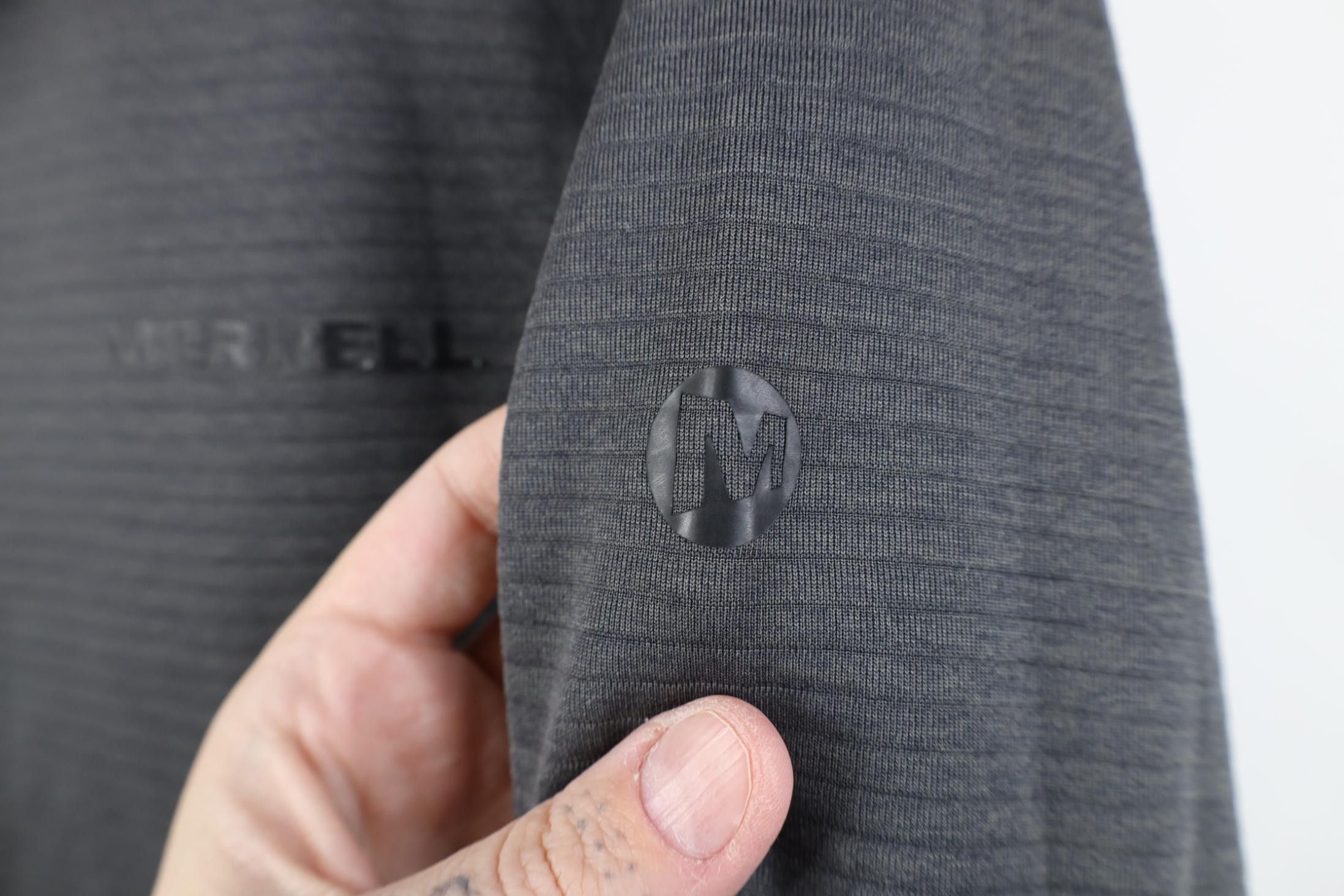 Merrell Merrell Ribbed 1/4 Zip Pullover Trekking Jacket Top Gray Size US S / EU 44-46 / 1 - 4 Thumbnail