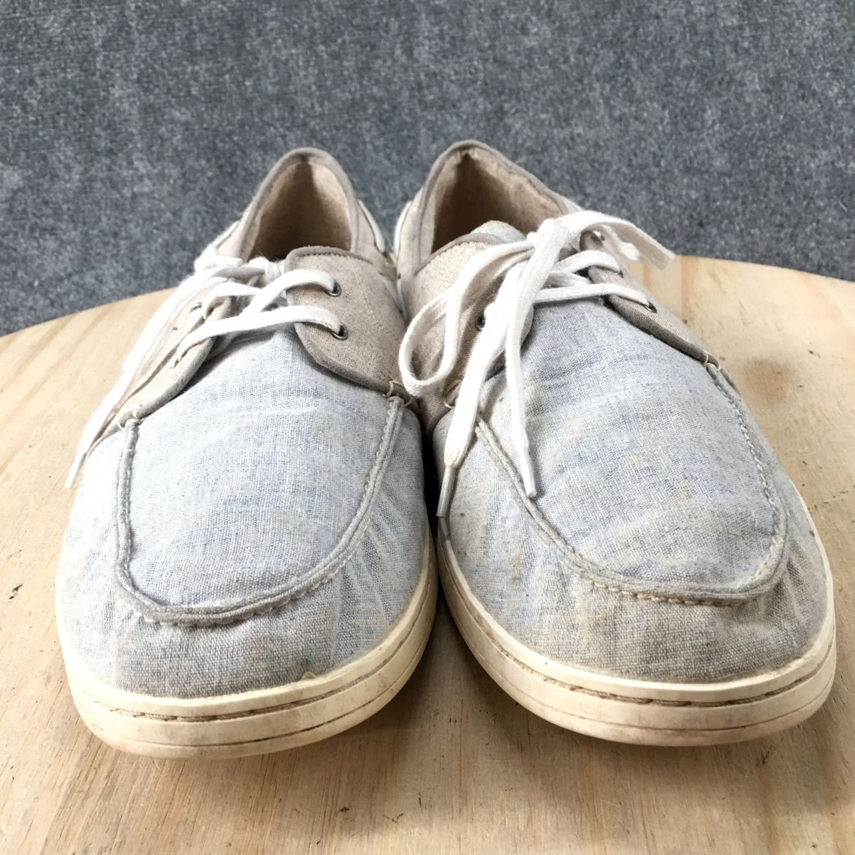 Toms TOMS Mens 13 Boat Gray Canvas Lace Up Casual Comfort Boat Shoe Flats 141215 Size US L / EU 52-54 / 3 - 7 Thumbnail