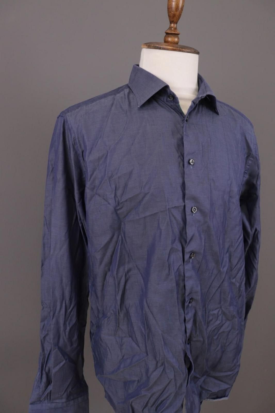 Eton Eton Contemporary Blue Signature Dress Shirt Size 46 / 18 Size US M / EU 48-50 / 2 - 6 Thumbnail