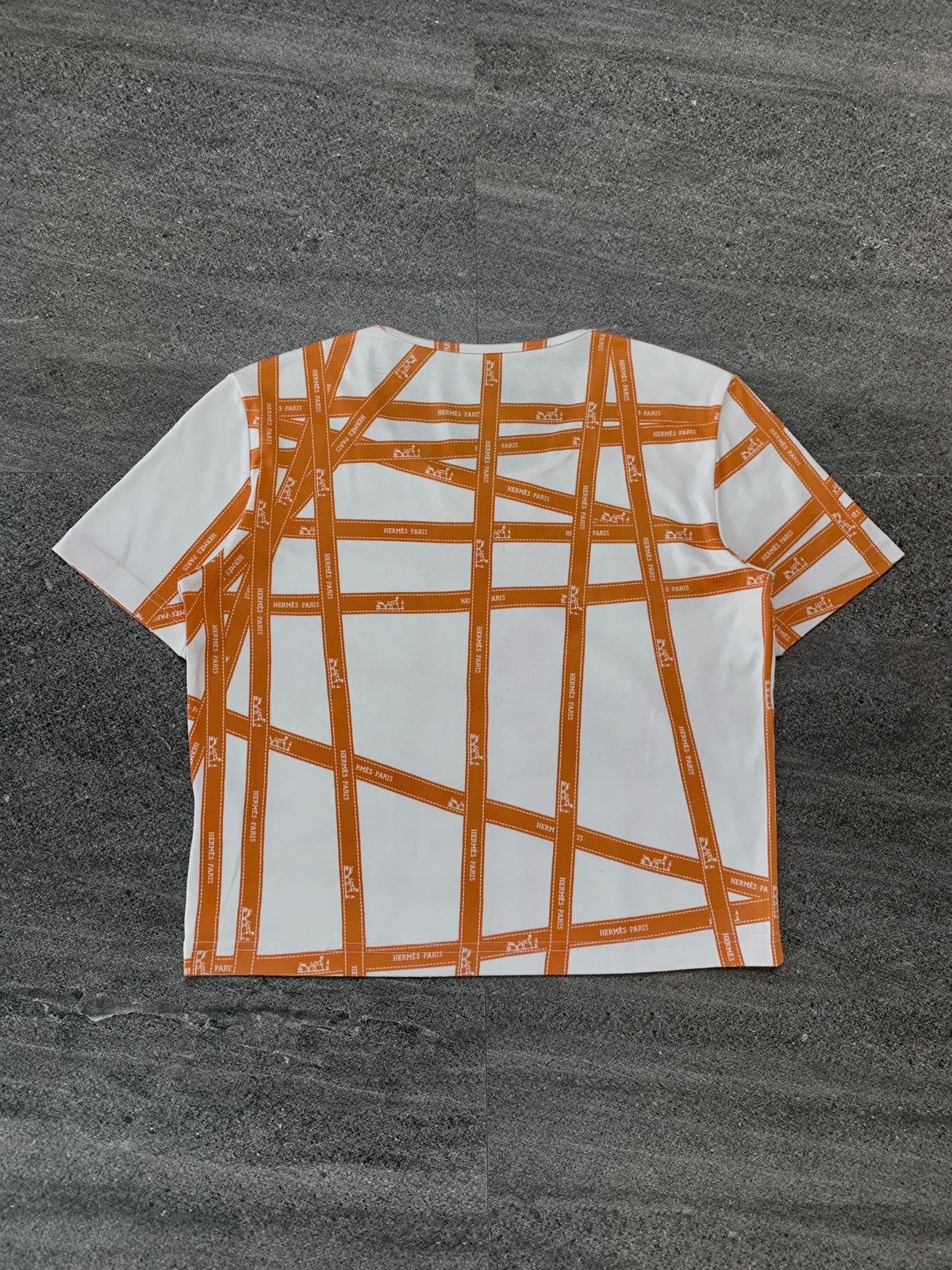 Hermes FREE TAX! 2000s Ribbon Tape Allover Printed Top Size US S / EU 44-46 / 1 - 5 Thumbnail
