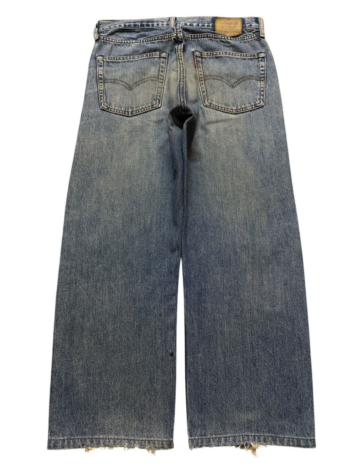 Levi's Vintage 90s Levis 503 Blue Mud Wash Distress Wide Leg Baggy Size US 31 - 2 Thumbnail