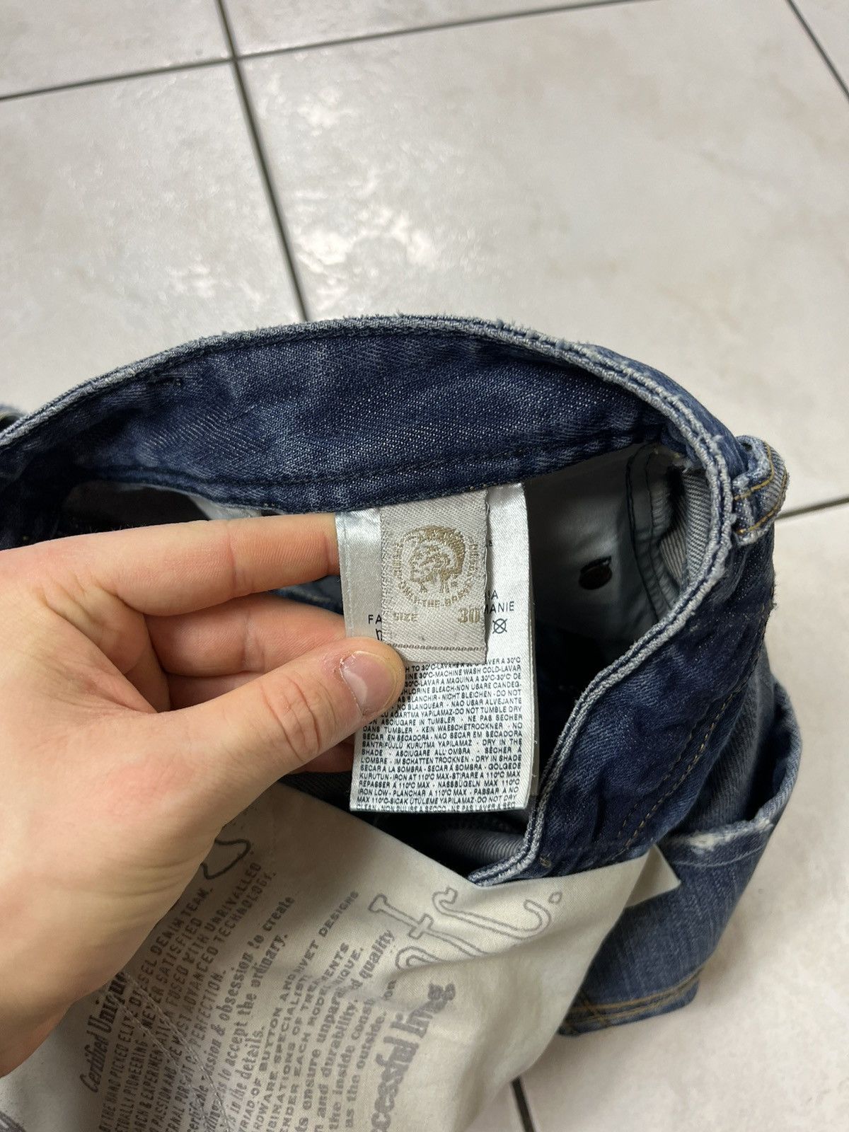 Diesel × Vintage Vintage Diesel krooley y2k distressed denim jeans pants Size US 30 / EU 46 - 20 Thumbnail