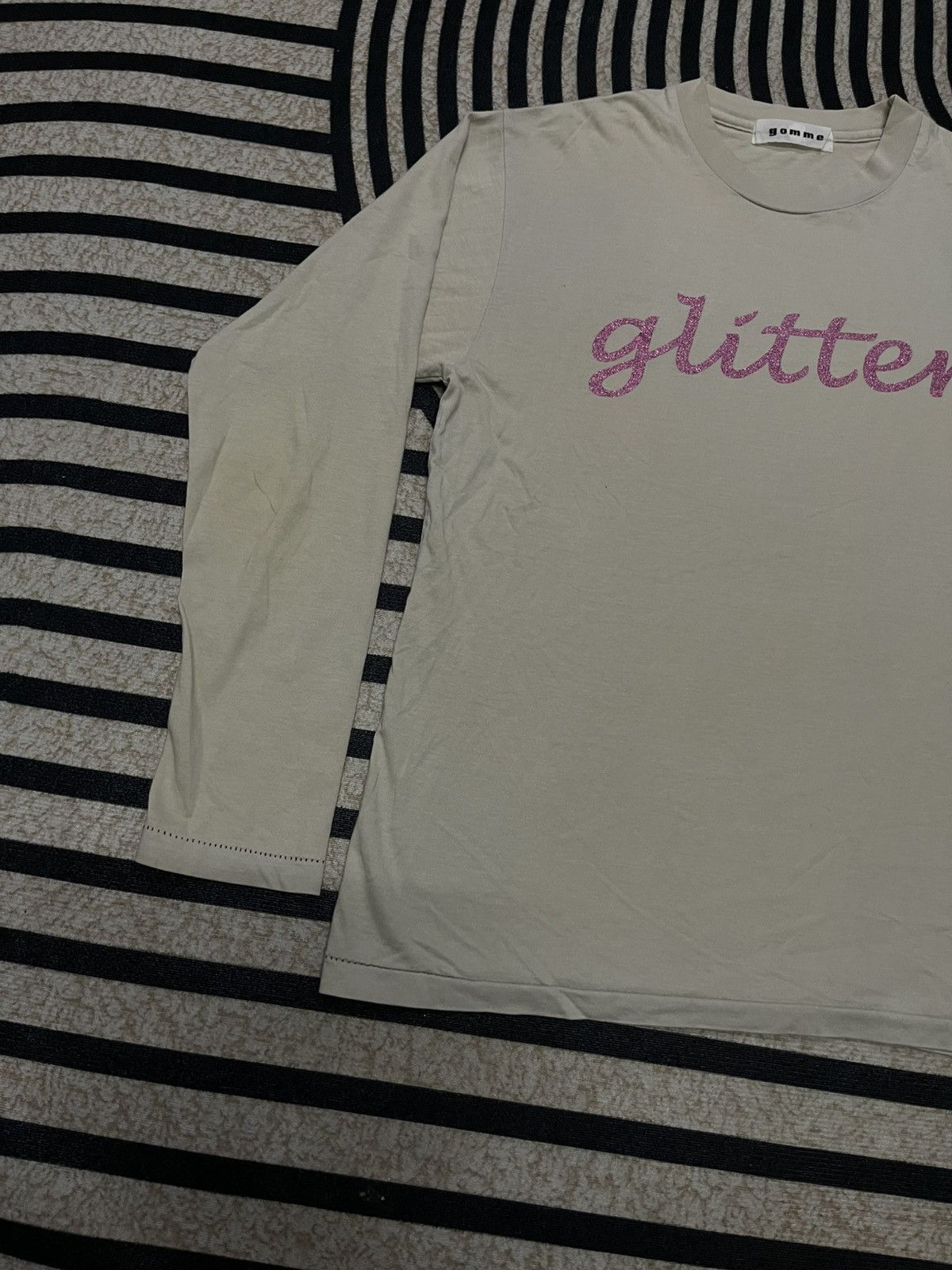 gomme 1990s GOMME “GLITTER SHADOW” LONG SLEEVE SHIRT RARE Size US S / EU 44-46 / 1 - 4 Thumbnail