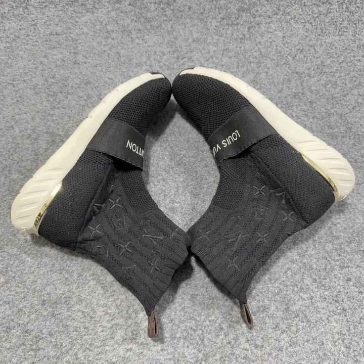 Louis Vuitton Louis Vuitton Black Mid-Cut Sneakers -2508 Size US 5.5 / EU 38 - 9 Thumbnail