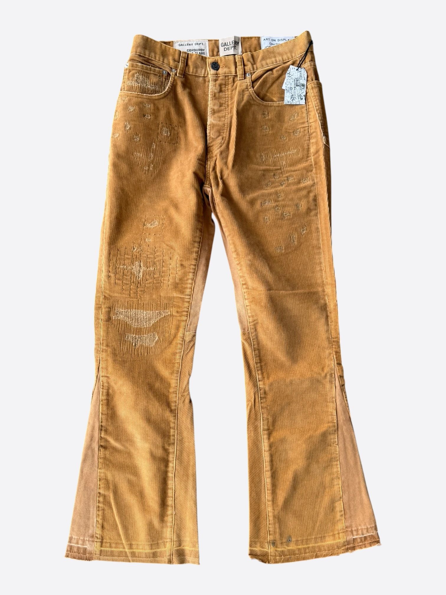 Gallery Dept. Gallery Dept Tan LA Flare Corduroy Pants Size US 31 - 1 Thumbnail