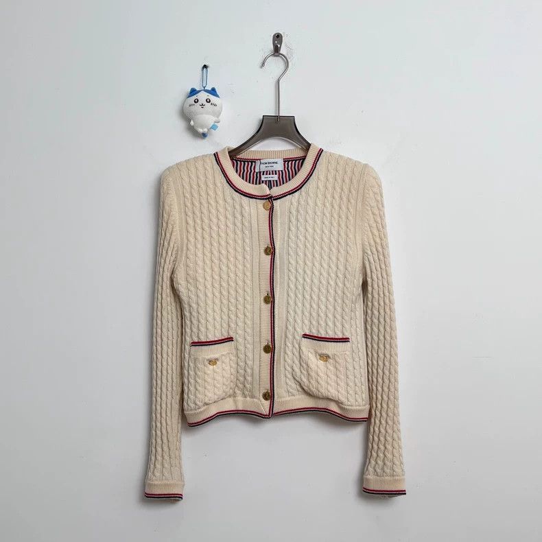 Thom Browne Thom Browne Golden button color stripe small fragrant styl Size XS / US 0-2 / IT 36-38 - 1 Thumbnail