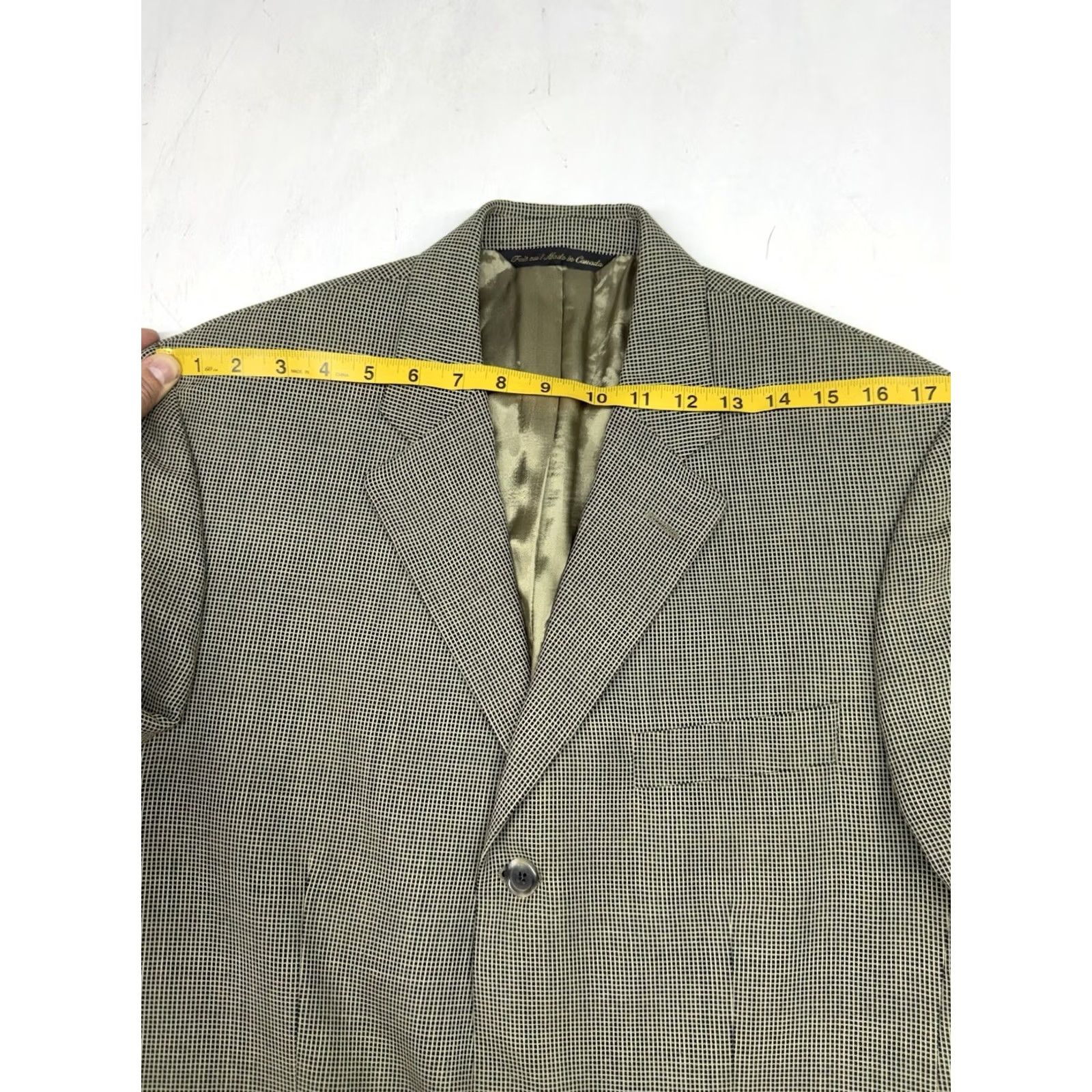 Jack Victor VINTAGE? No. Jack Victor Sagewood Blazer Jacket 40R Prossimo Textured Wool Beige Sport Coat Size 40R - 6 Thumbnail