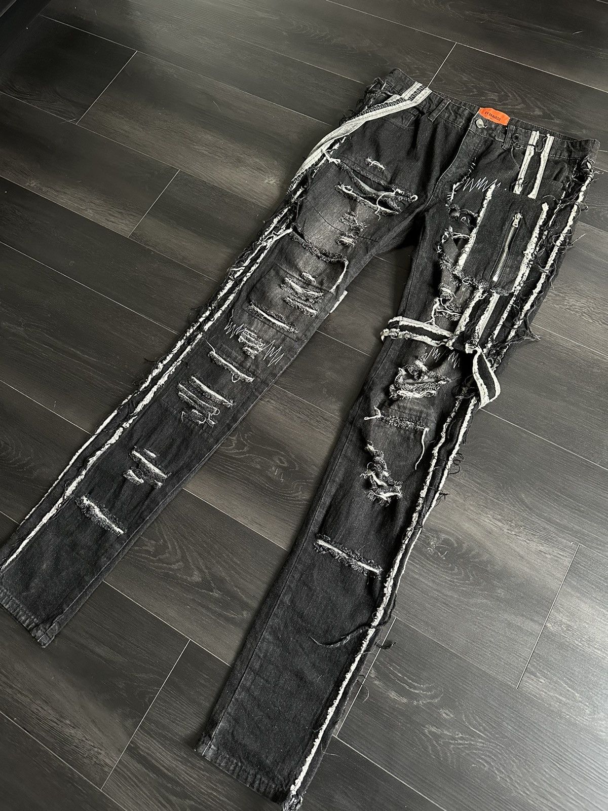 Ev Bravado Ev Bravado Black Denim Stacked Jeans Size US 34 / EU 50 - 5 Thumbnail