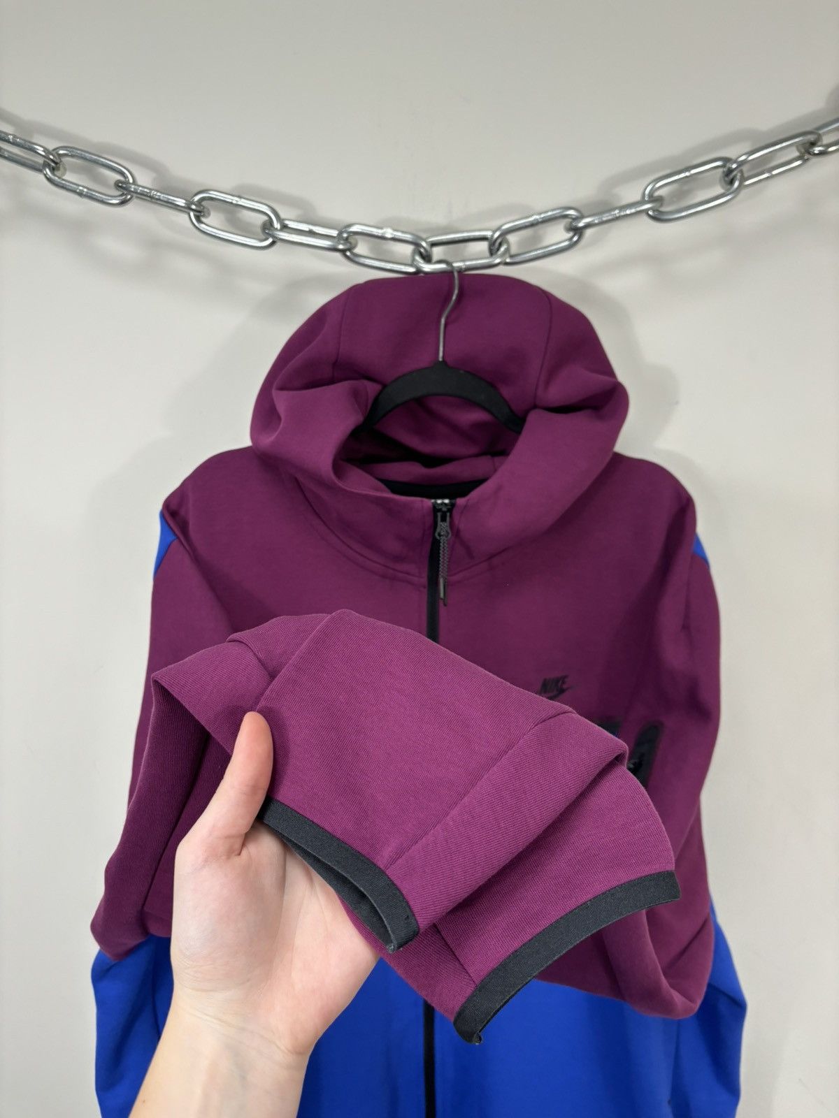 Nike Nike Tech Fleece NWT Sangria Wine / Game Royal Zip Up Hoodie Size US XXL / EU 58 / 5 - 10 Thumbnail