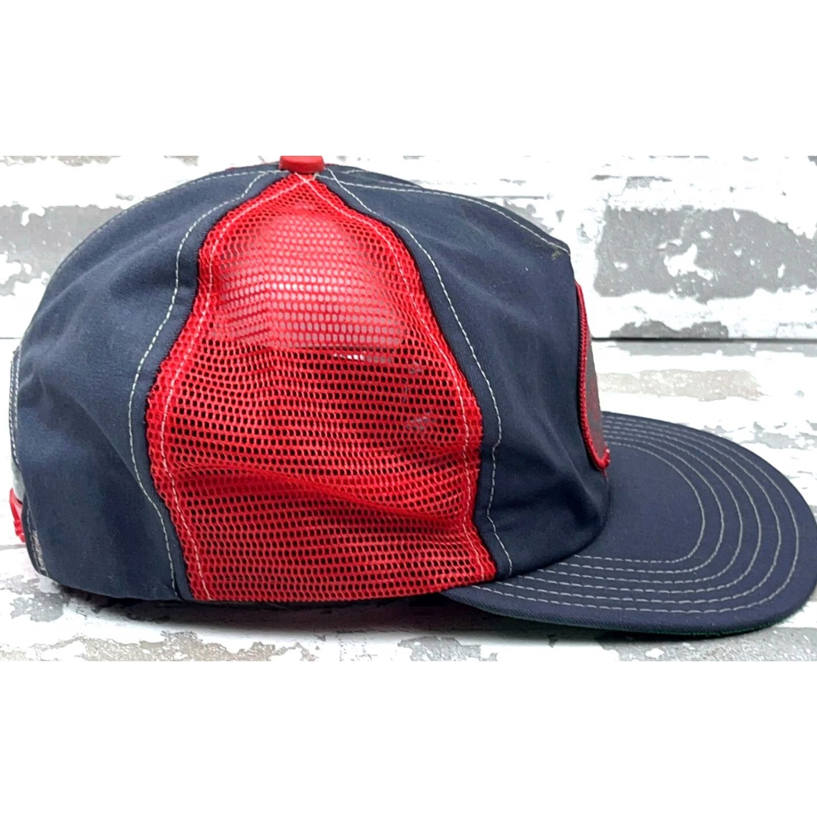 Vintage VINTAGE Coal Mining Trucker Hat Cap Red Blue Made In USA 80s 90s SAB Pinwheel Size ONE SIZE - 6 Thumbnail