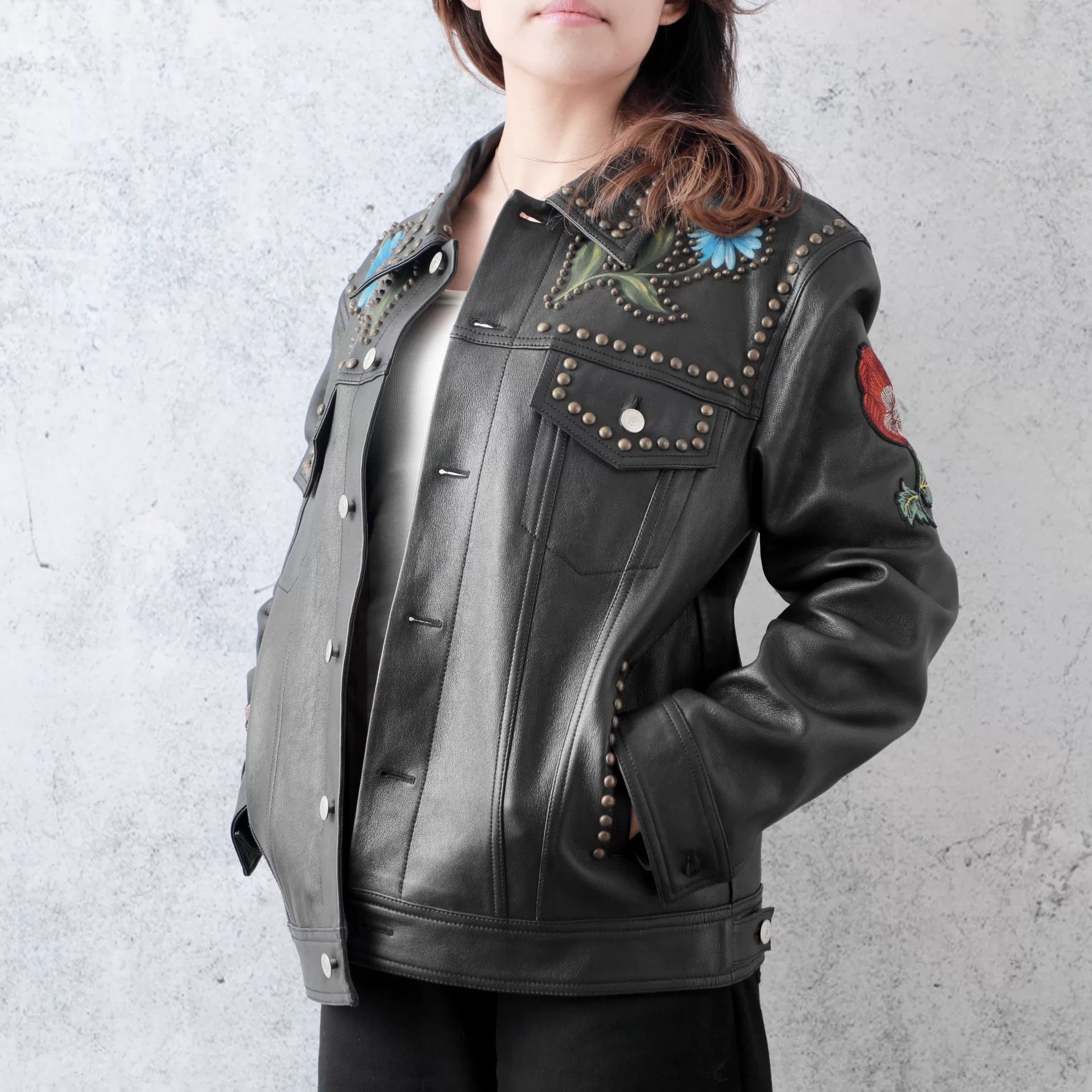 Gucci Gucci Black Sheepskin Button Leather Jacket Size US M / EU 48-50 / 2 - 1 Thumbnail