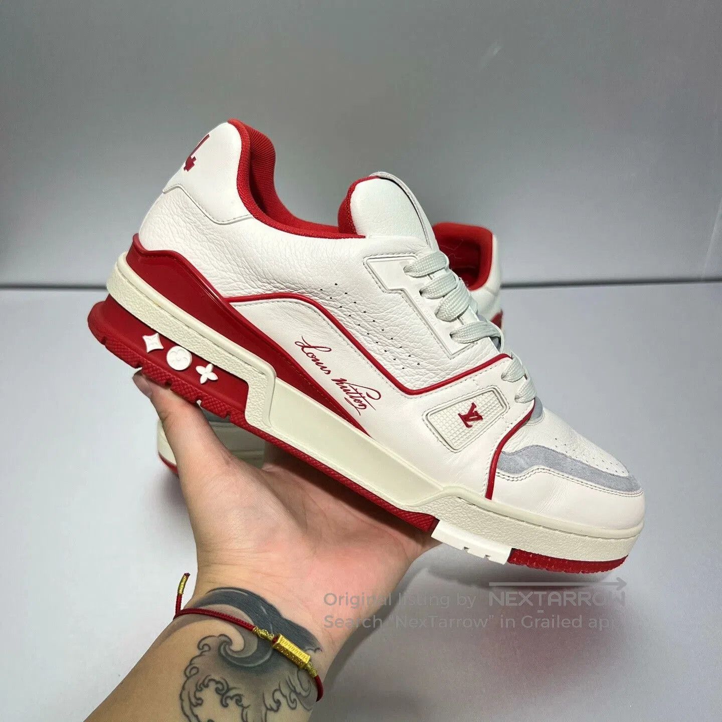 Louis Vuitton Louis Vuitton Trainer White Red Sneakers. Size US 8.5 / EU 41-42 - 8 Thumbnail