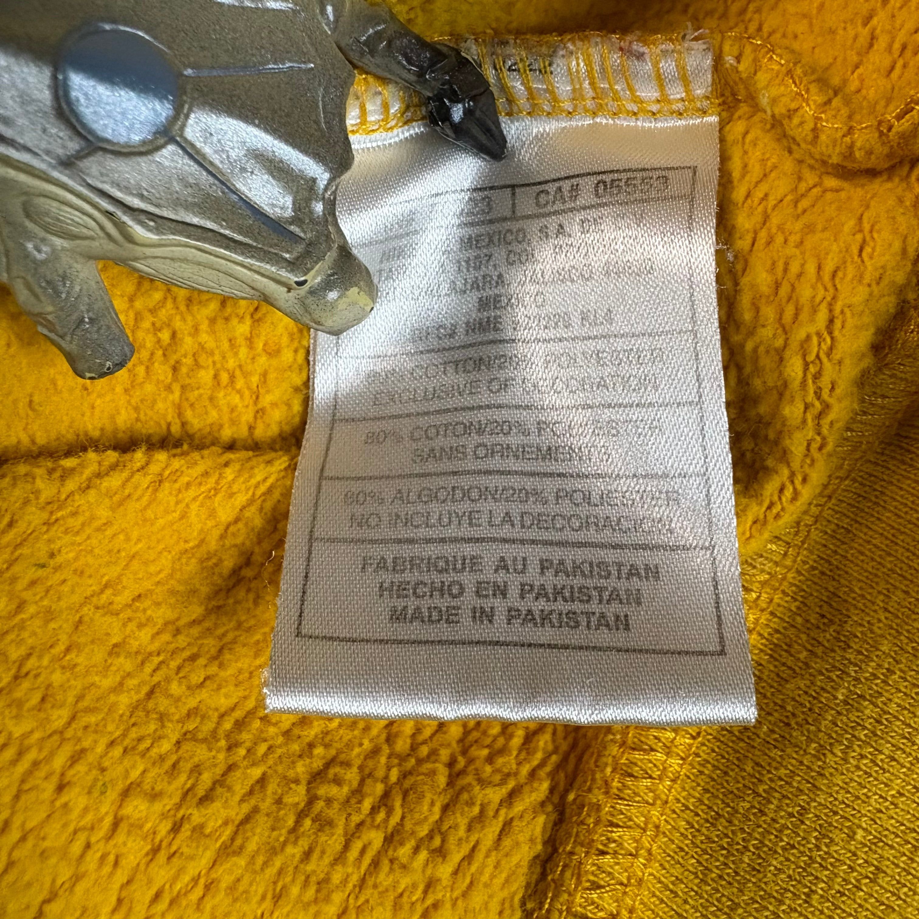 Nike Y2K Nike Yellow Spellout Logo Hoodie Size XL Size US XL / EU 56 / 4 - 5 Thumbnail