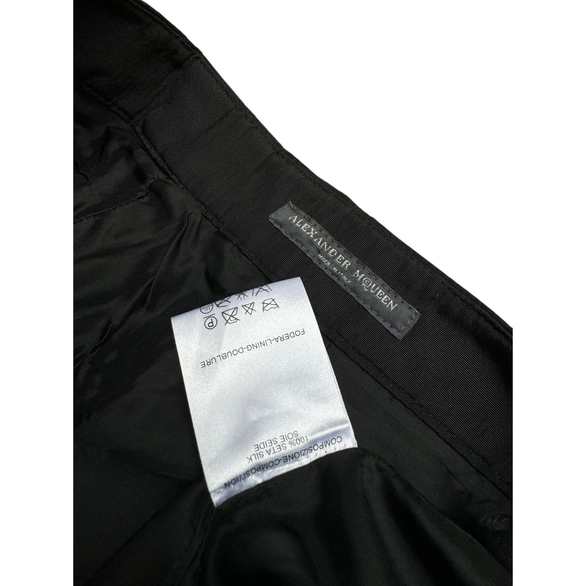 Alexander McQueen Alexander McQueen FW 2002 Black Silk Pants Size IT 42 fits U Size 27" / US 4 / IT 40 - 9 Thumbnail