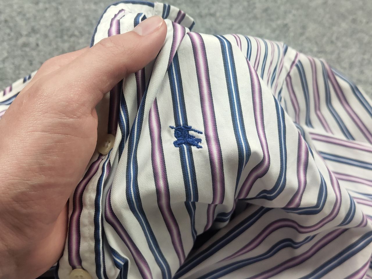 Burberry Vintage Burberry London loose shirt thin stripes cufflinks Size US XL / EU 56 / 4 - 12 Thumbnail