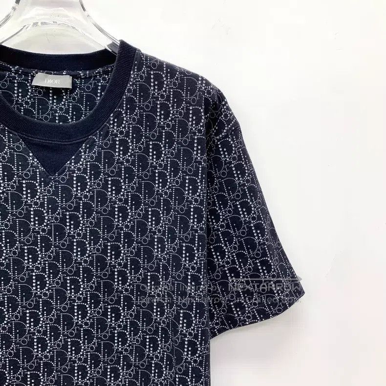 Dior Dior Black logo old flower full print cotton round-neck sh Size US XL / EU 56 / 4 - 3 Thumbnail
