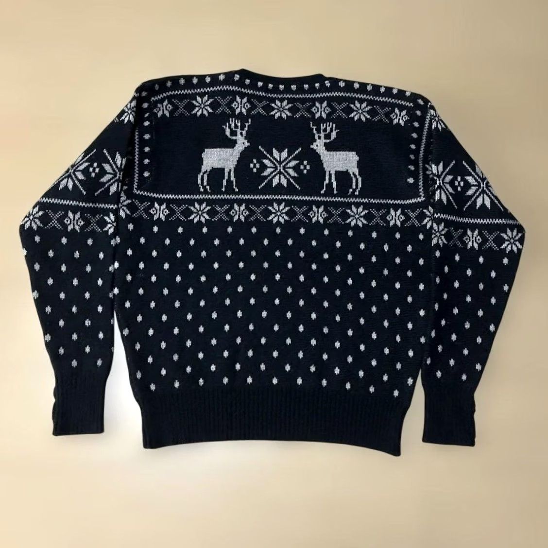 Ralph Lauren RRL RALPH LAUREN Knit Early Three-Star Tag All-over Snow Pattern L men's USED Size US L / EU 52-54 / 3 - 2 Thumbnail