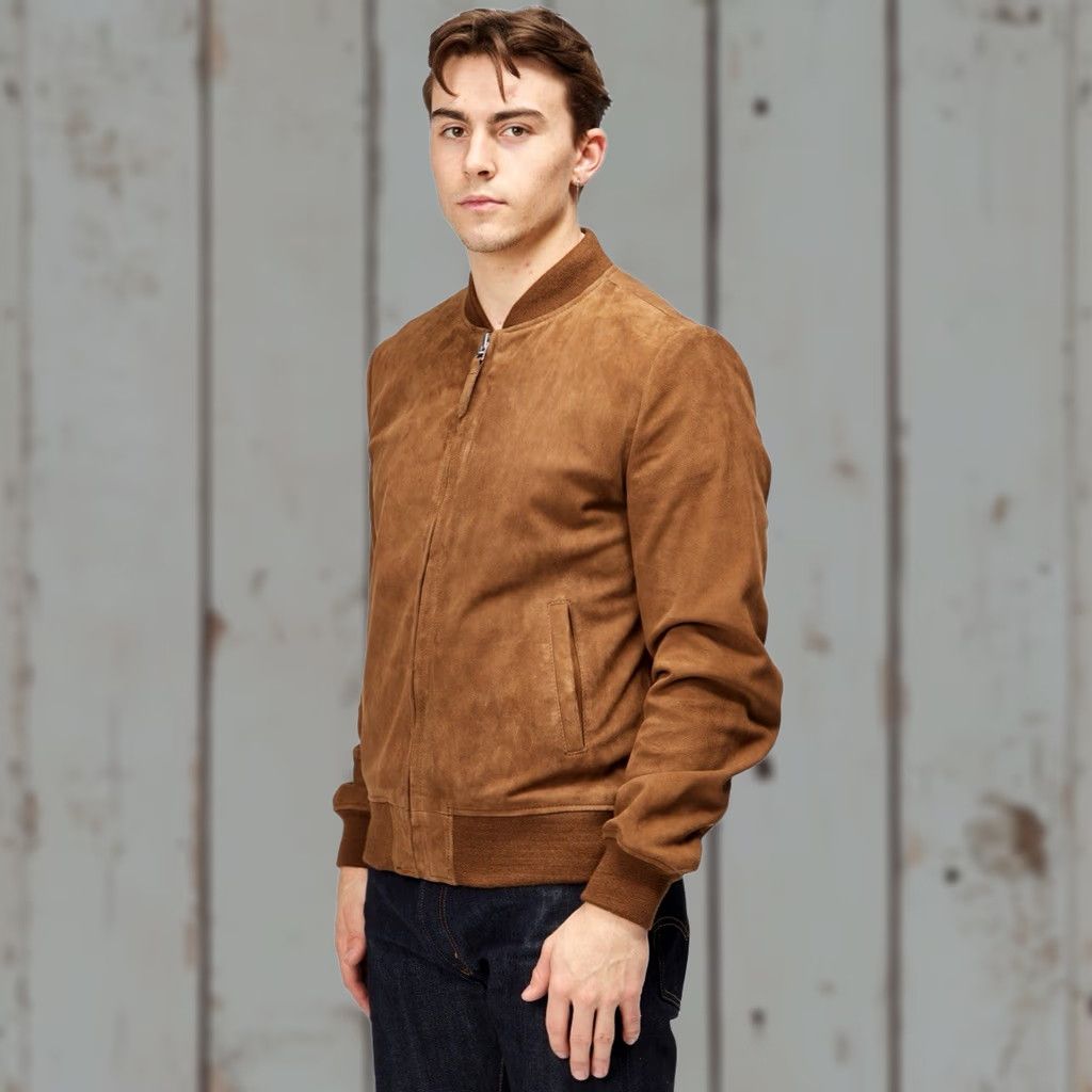 Schott VINTAGE Schott NYC Suede Leather Bomber Jacket Rust Retro Brown M Mens Size US M / EU 48-50 / 2 - 1 Thumbnail