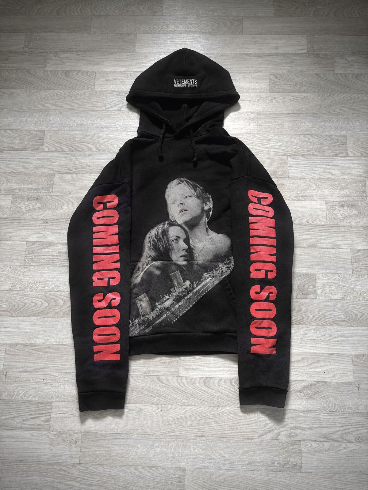 Vetements Vetements “coming soon” titanic hoodie | Grailed