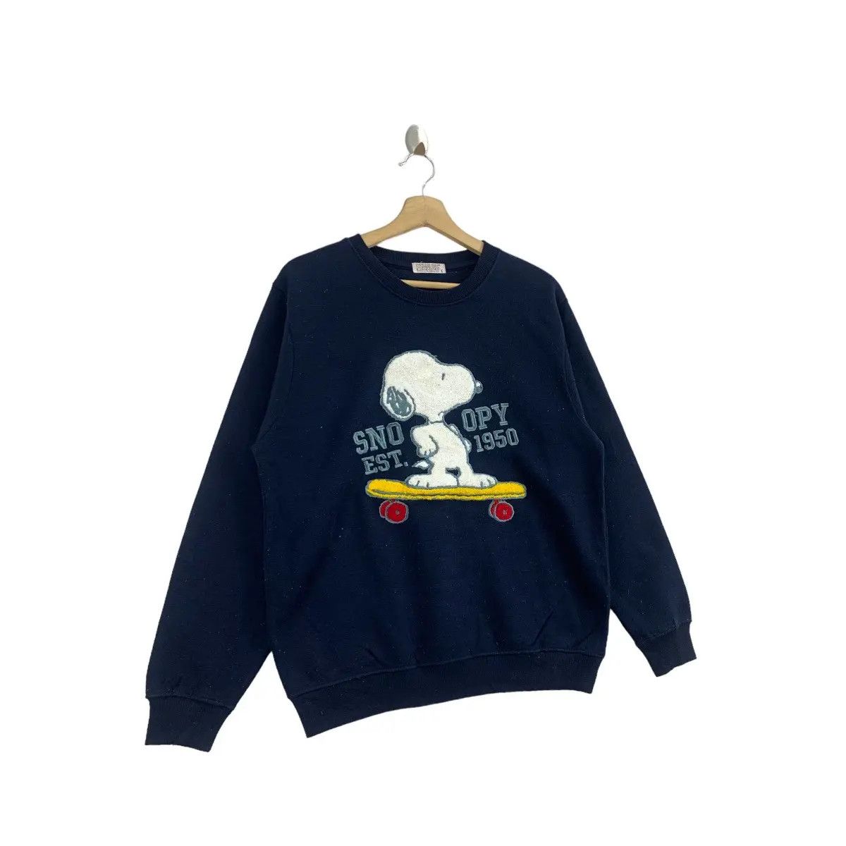 Peanuts Vtg SNOOPY PEANUTS Cartoon Skateboard Sweatshirt Worldwide Size L / US 10 / IT 46 - 2 Thumbnail