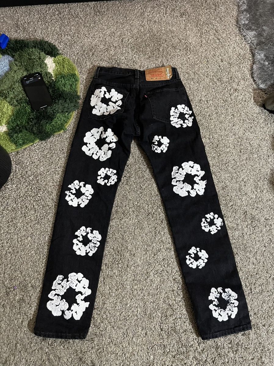 DENIM TEARS × Levi's Denim tears Black / white cotton Denim jeans Size US 26 / EU 42 - 7 Thumbnail