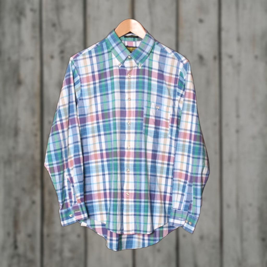 Vintage VINTAGE OshKosh B'gosh Madras Plaid Long Sleeve Button Front Shirt L Men Size US L / EU 52-54 / 3 - 1 Thumbnail