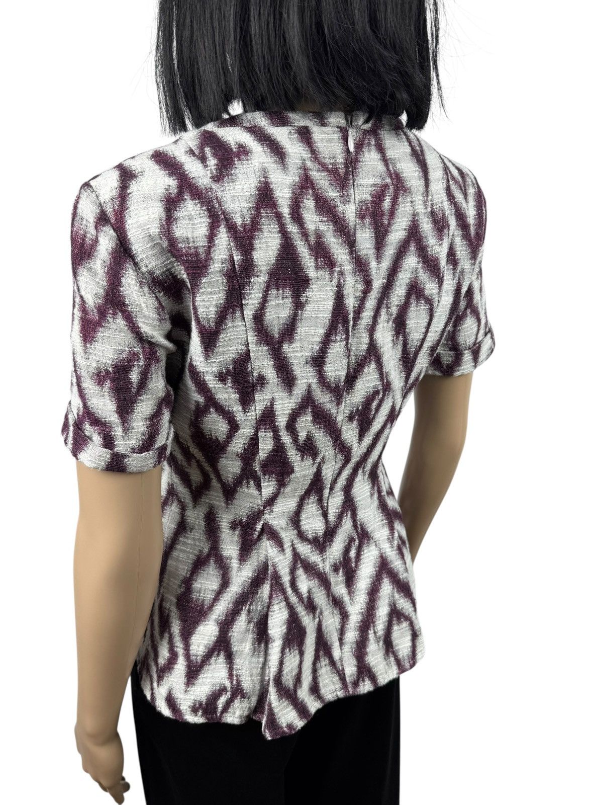 ba&sh Ba&sh Peplum Style Aldo Blouse Jacquard Top size 0 Size XS / US 0-2 / IT 36-38 - 6 Thumbnail