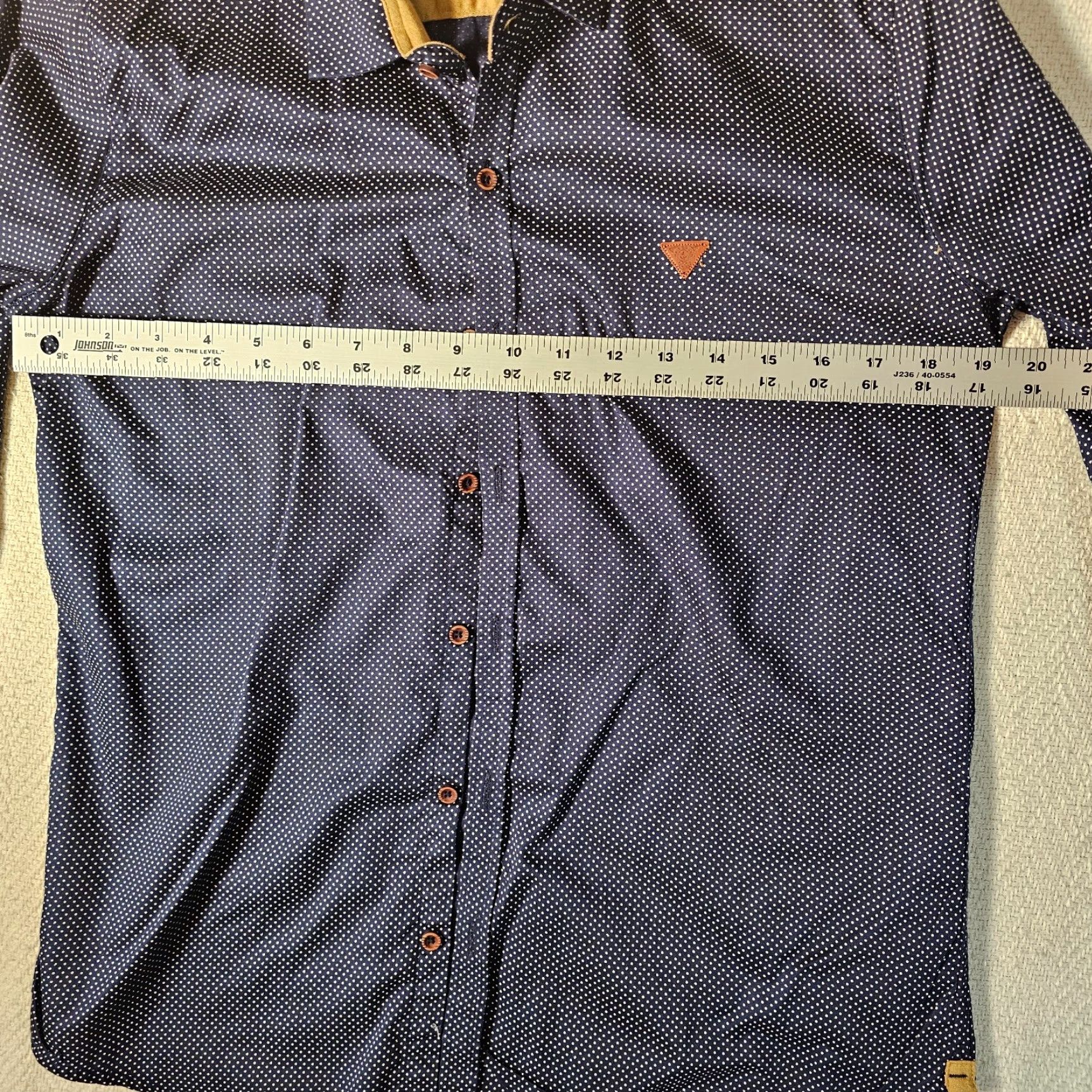Vintage VINTAGE Blazo Button-Up Polka Dot Blue Men's Shirt 16 36 Size Pocket 90s California Cars Size US L / EU 52-54 / 3 - 6 Thumbnail