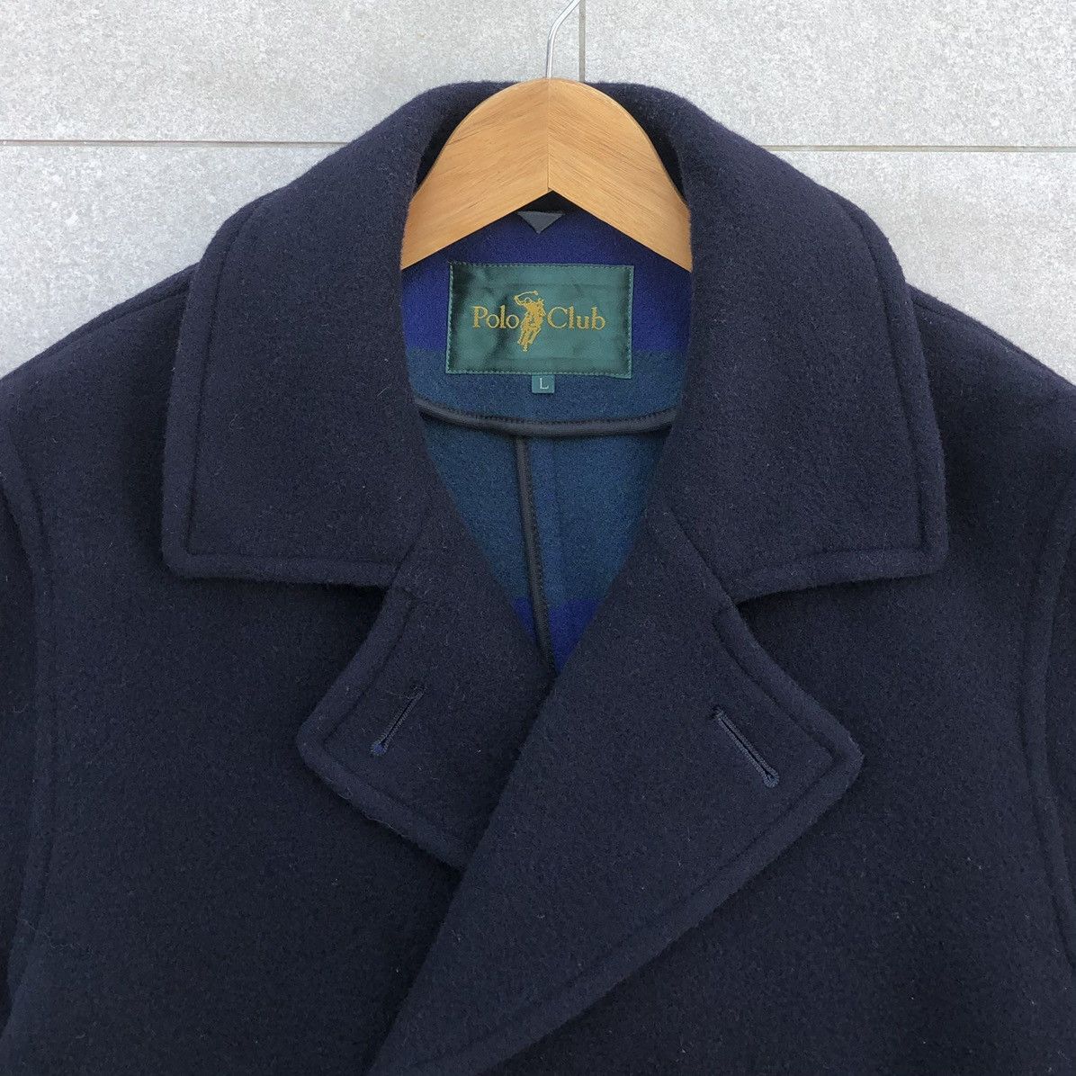 Beverly Hills Polo Club Vintage Polo Club Navy Blue Wool Peacoat Jacket Size US L / EU 52-54 / 3 - 18 Thumbnail