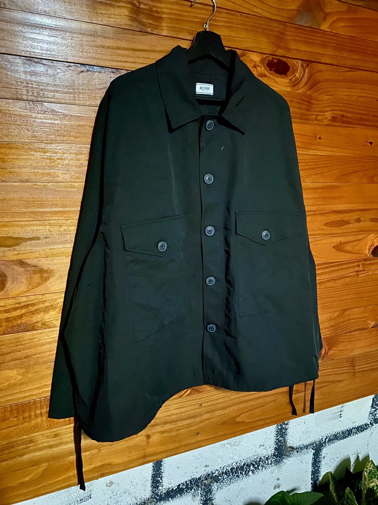 Japanese Brand ACE SHOP Tokyo Black Oversized Utility Shirt Jacket Size US L / EU 52-54 / 3 - 4 Thumbnail