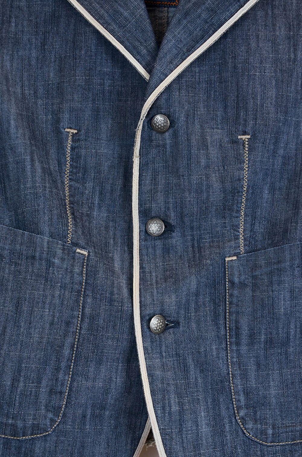 Marithe + Francois Girbaud Girbaud Denim Blazer Made in Italy – IT 42 S-M Size M / US 6-8 / IT 42-44 - 3 Thumbnail