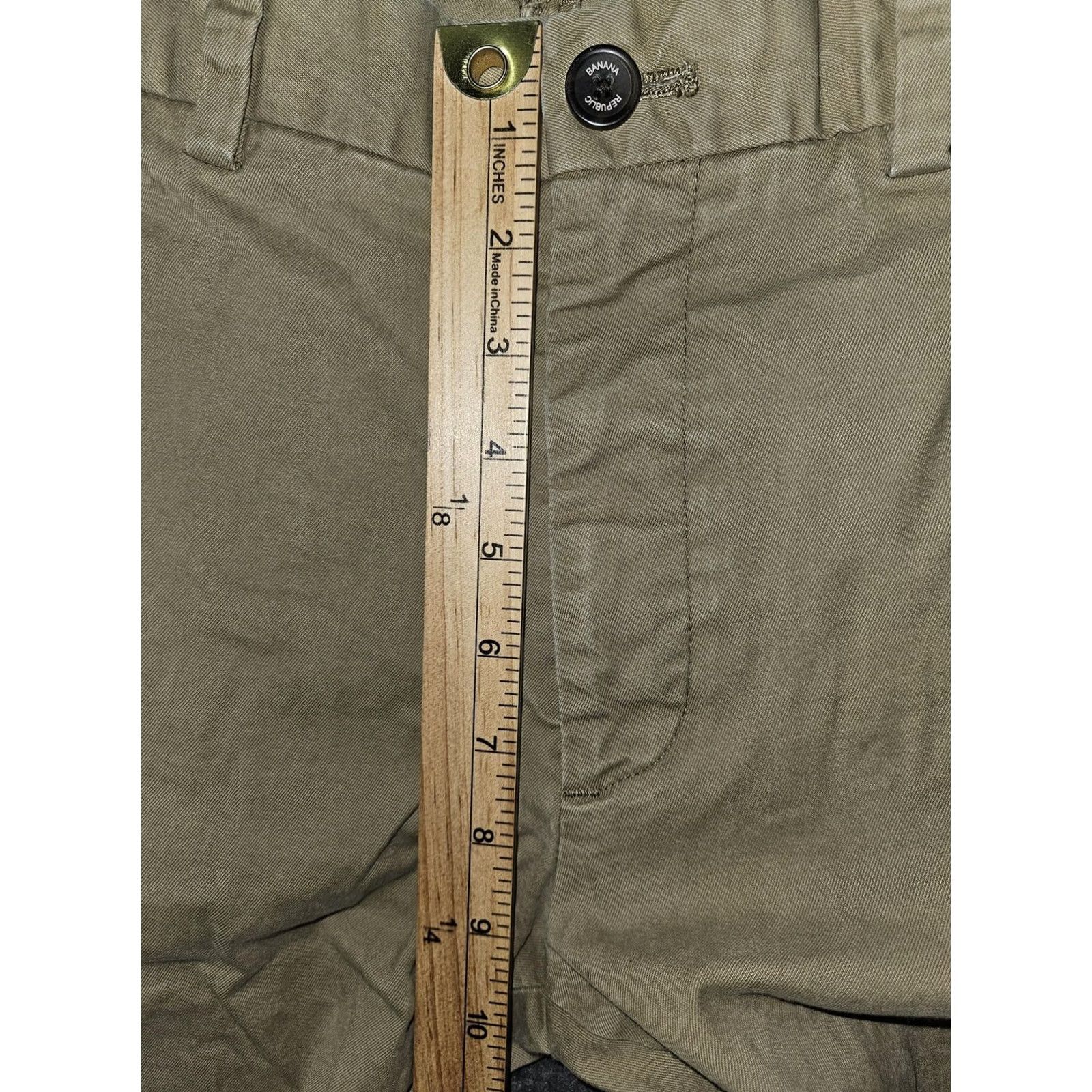 Banana Republic Banana Republic Fulton Skinny Chino Pants Mens 32x32 Beige Slim Stretch Cotton Spandex Business Casual Flat Front Zip Button Pockets Womens Size US 32 / EU 48 - 5 Thumbnail