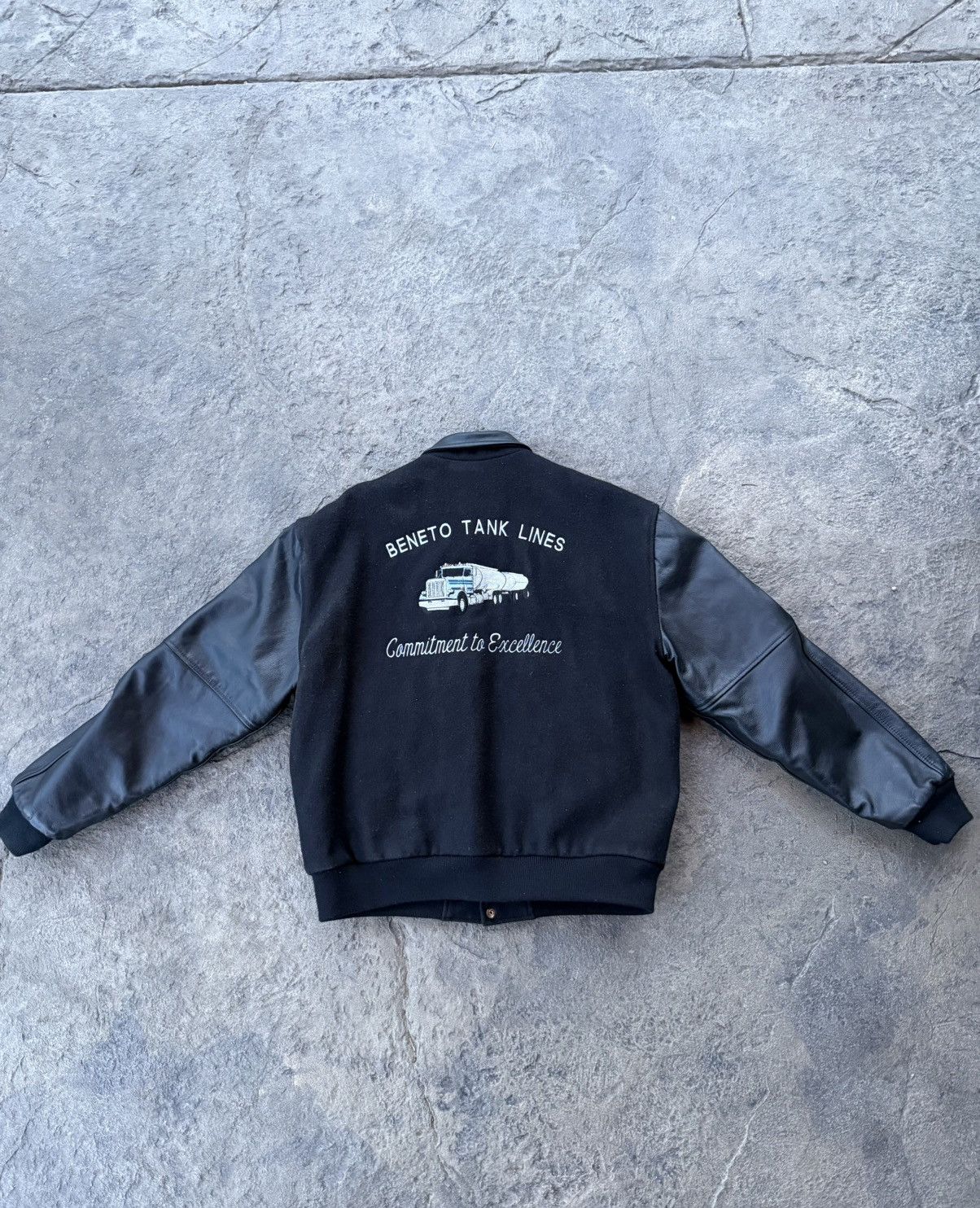 Other Vintage Black Varsity Jacket Size US L / EU 52-54 / 3 - 6 Thumbnail