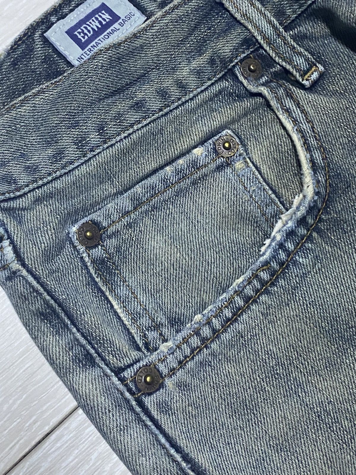 Edwin Vintage Edwin 404 Grey Denim Baggy Jeans Size US 33 - 7 Thumbnail