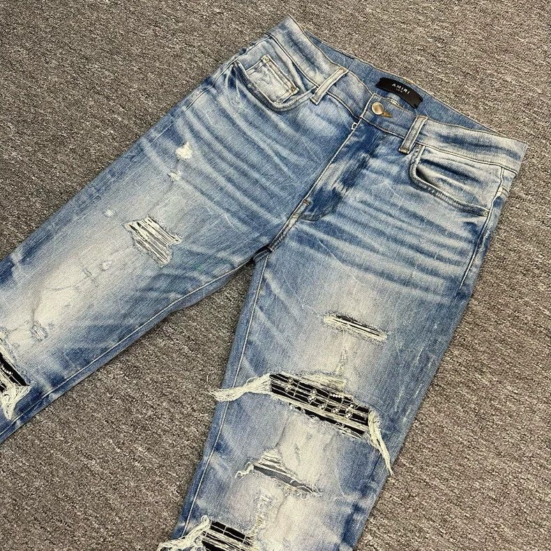 Amiri Amiri Blue Diamond Note Jeans Size US 30 / EU 46 - 2 Thumbnail