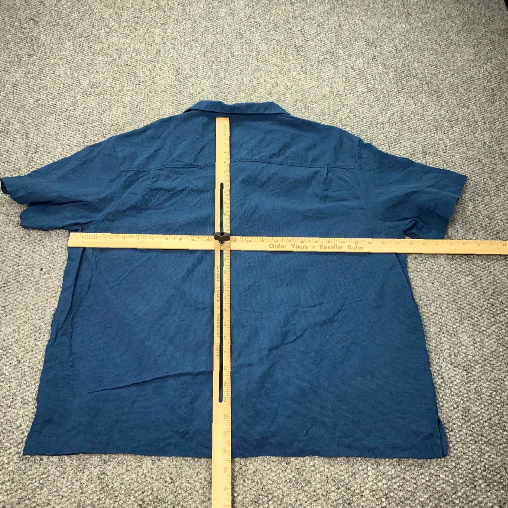 Paradise Paradise Shirt Mens 2XL Blue Silk Cotton Button-Up Short Sleeve Collared Size US XXL / EU 58 / 5 - 5 Thumbnail